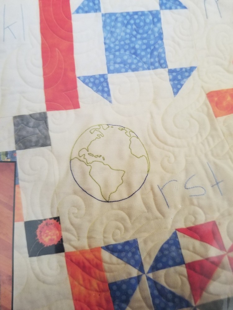 Alphabet Stitchery Outer Space Quilting Pattern RBQ #75 by Rebecca Silbaugh