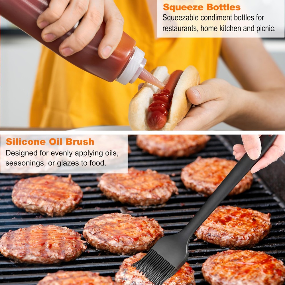 Professional Griddle Accessories Kit Set with Smash Burger Press - Extra Thick