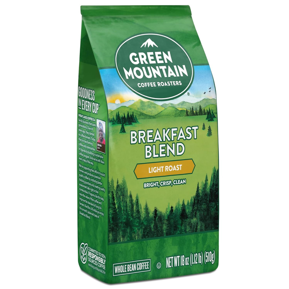 Breakfast Blend, Whole Bean Coffee, Bagged 18 Oz