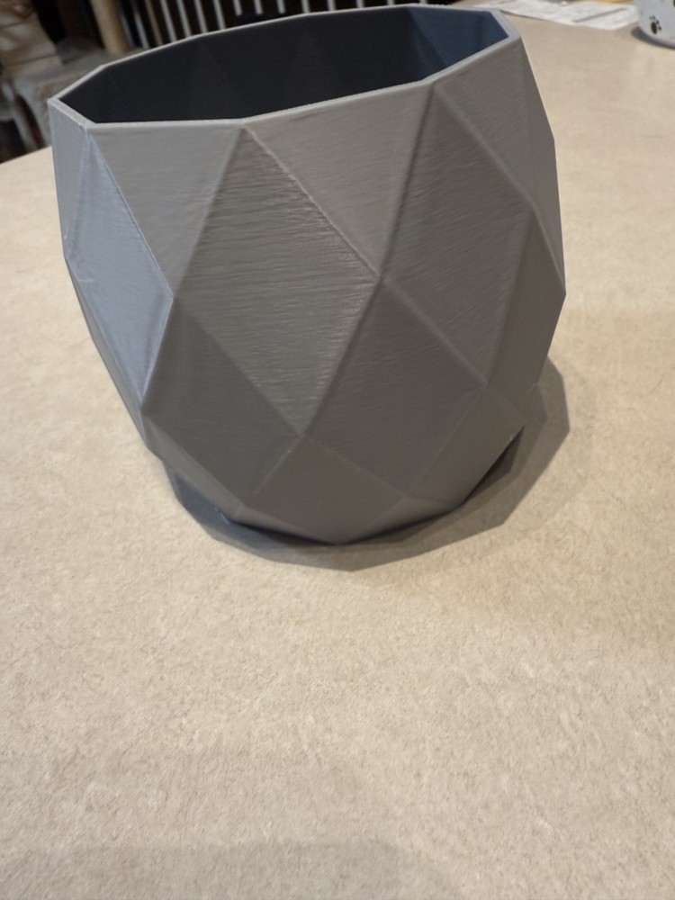 Modern 3D Printed Geometric Planter Pot