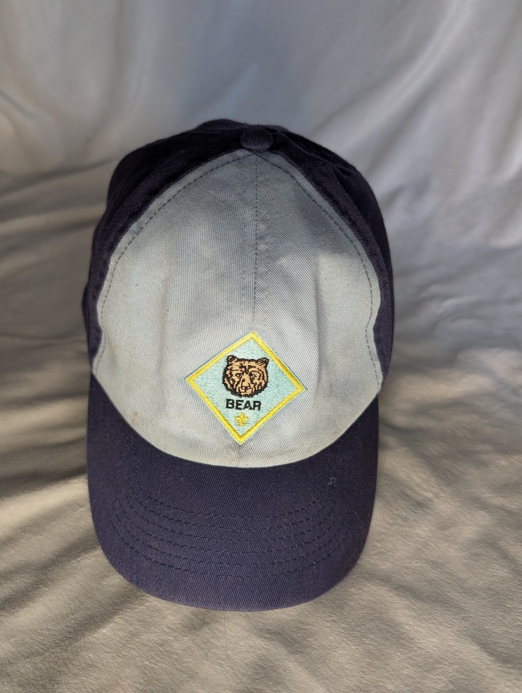 Official Cub Scouts Bear Rank Baseball Cap Blue/Grey Patch Hat