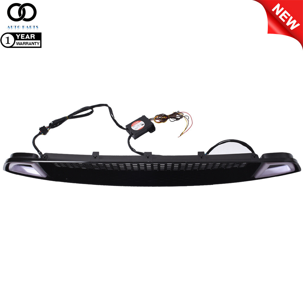 For 2013-2014 Ford Mustang Front Upper Grill Mesh Grille W/ DRL LED Light