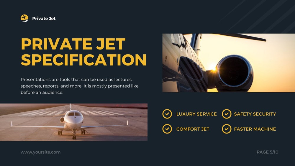 Website Landing Pages For Private Jet Template Flight Ticket Booking