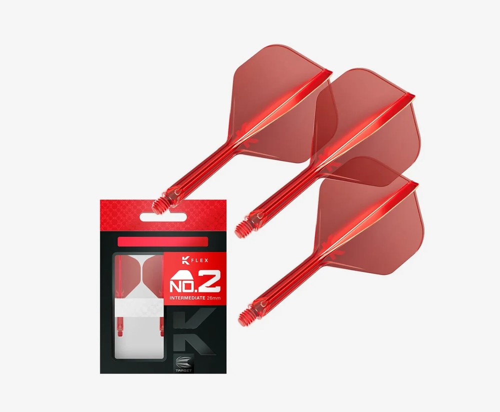 NO2 STANDARD RED INTERMEDIATE TARGET K-FLEX 1 PIECE SHAFT AND FLIGHT