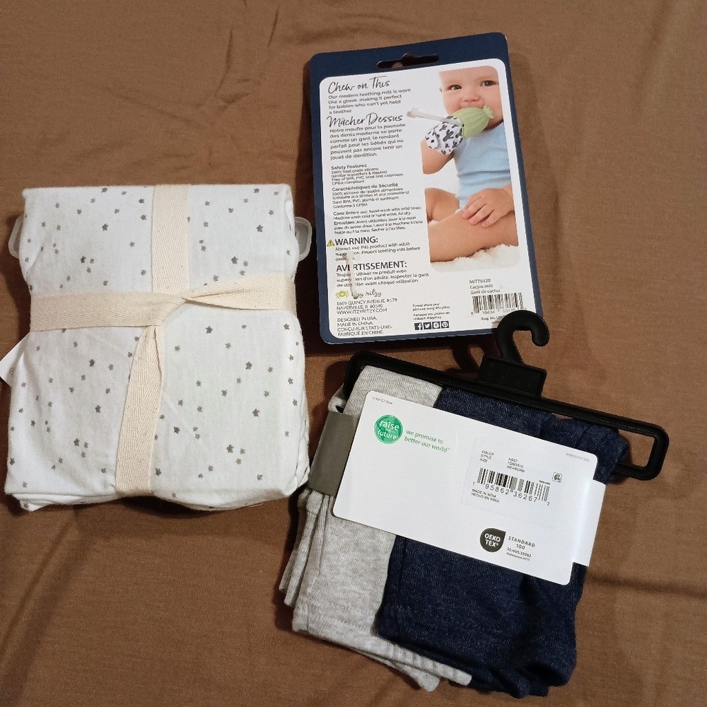 3pc Newborn Baby Bundle Burts Bees