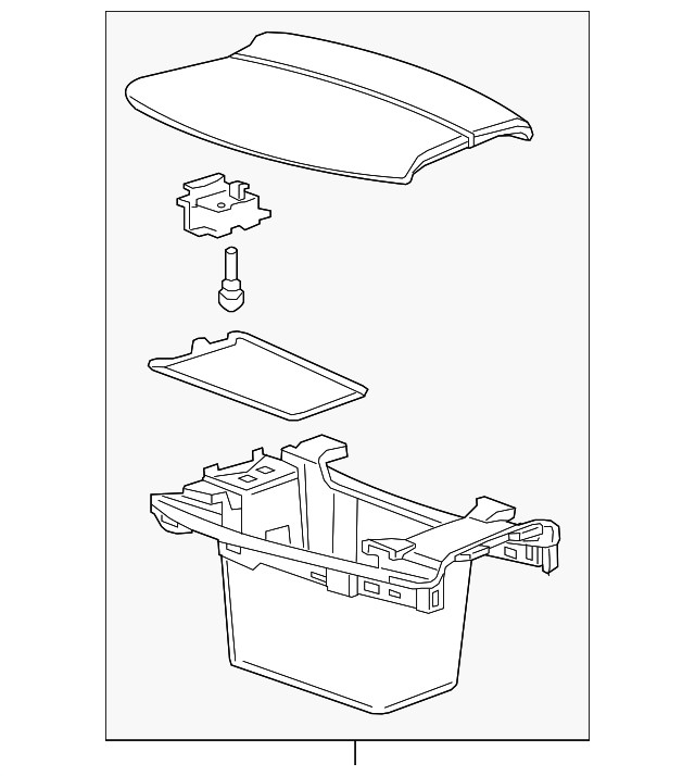 Genuine GM Mink Front Floor Console Armrest 23341013