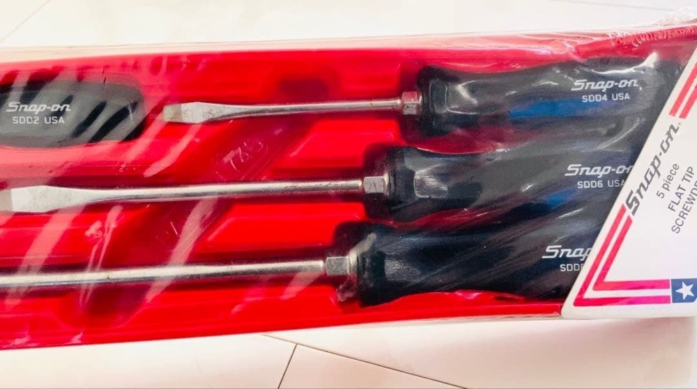 Snap-on SDDS50 Slotted Flat Head Screwdrivers 5Pc Set [Unused]