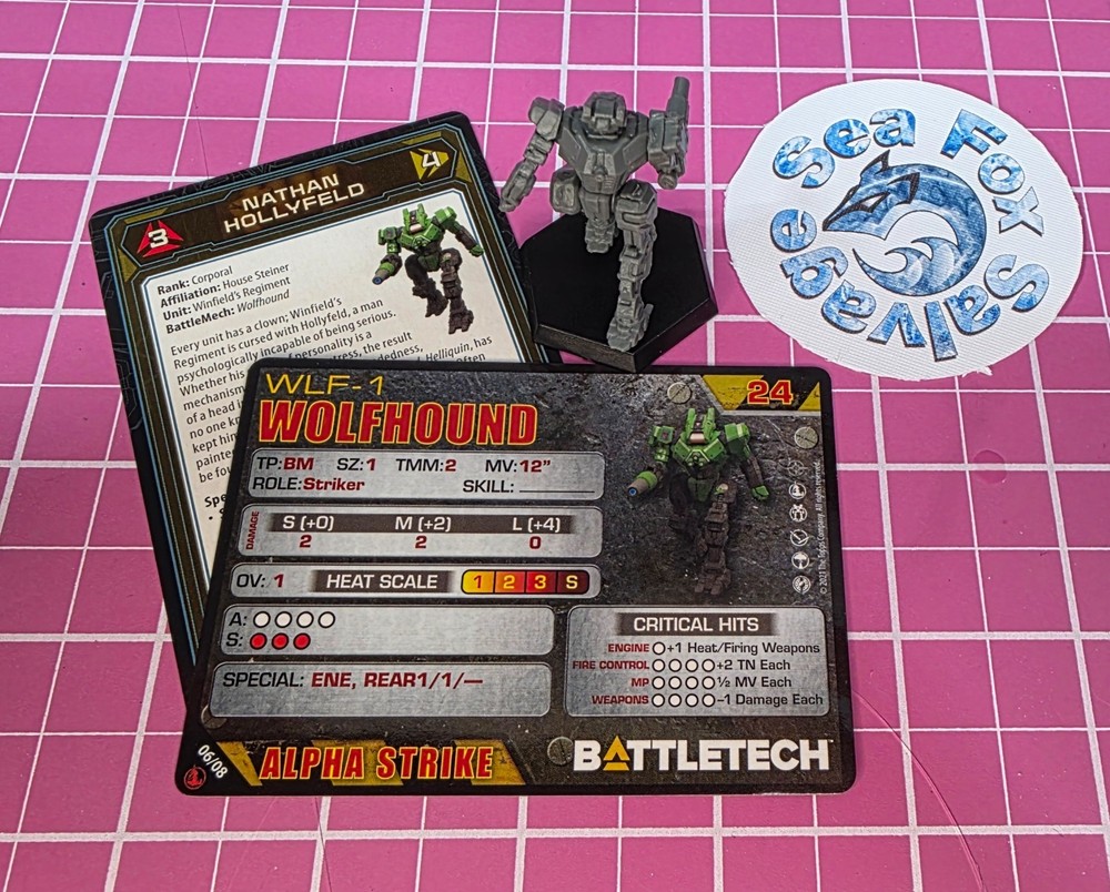 BattleTech Wolfhound Mech -- Inner Sphere Striker Lance + Cards