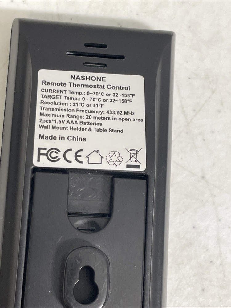 Nashone Thermostat Control Replacement Black Display