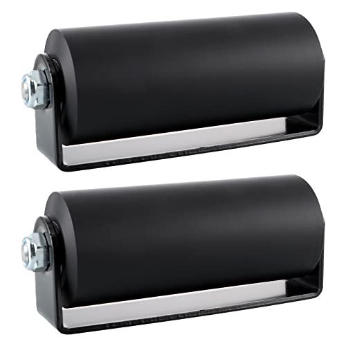 Skelang 2 Pcs Slide Gate Guide Roller, 6" Rolling Gates Guider with C Bracket,