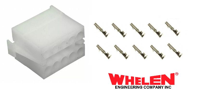 Whelen Traffic Advisor Light 10 Pin Kit Rear Accessory Connector 10 Socket