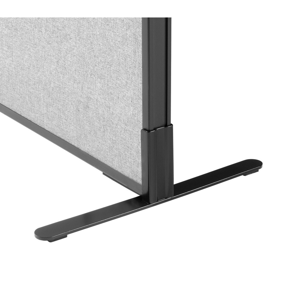 60-1/4"W x 96"H Freestanding Office Partition Panel Gray