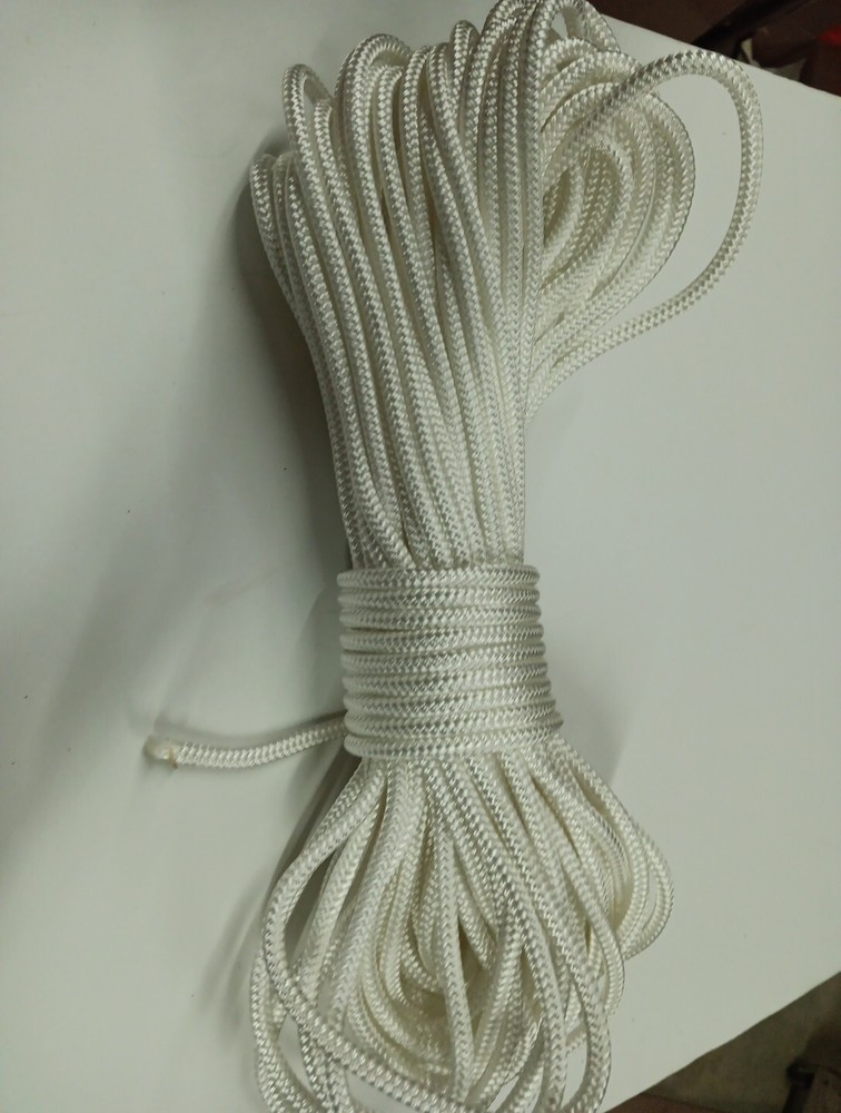 1/4 x 100 ft. Double Braid-Yacht Braid polyester rope. White