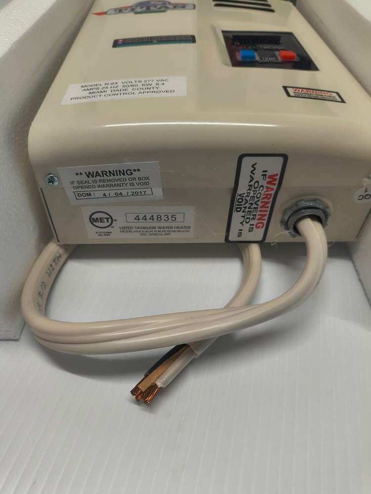 Titan Electronic Tankless Water Heater Model N-64 VOLTS 277 AMPS 25 OPEN BOX