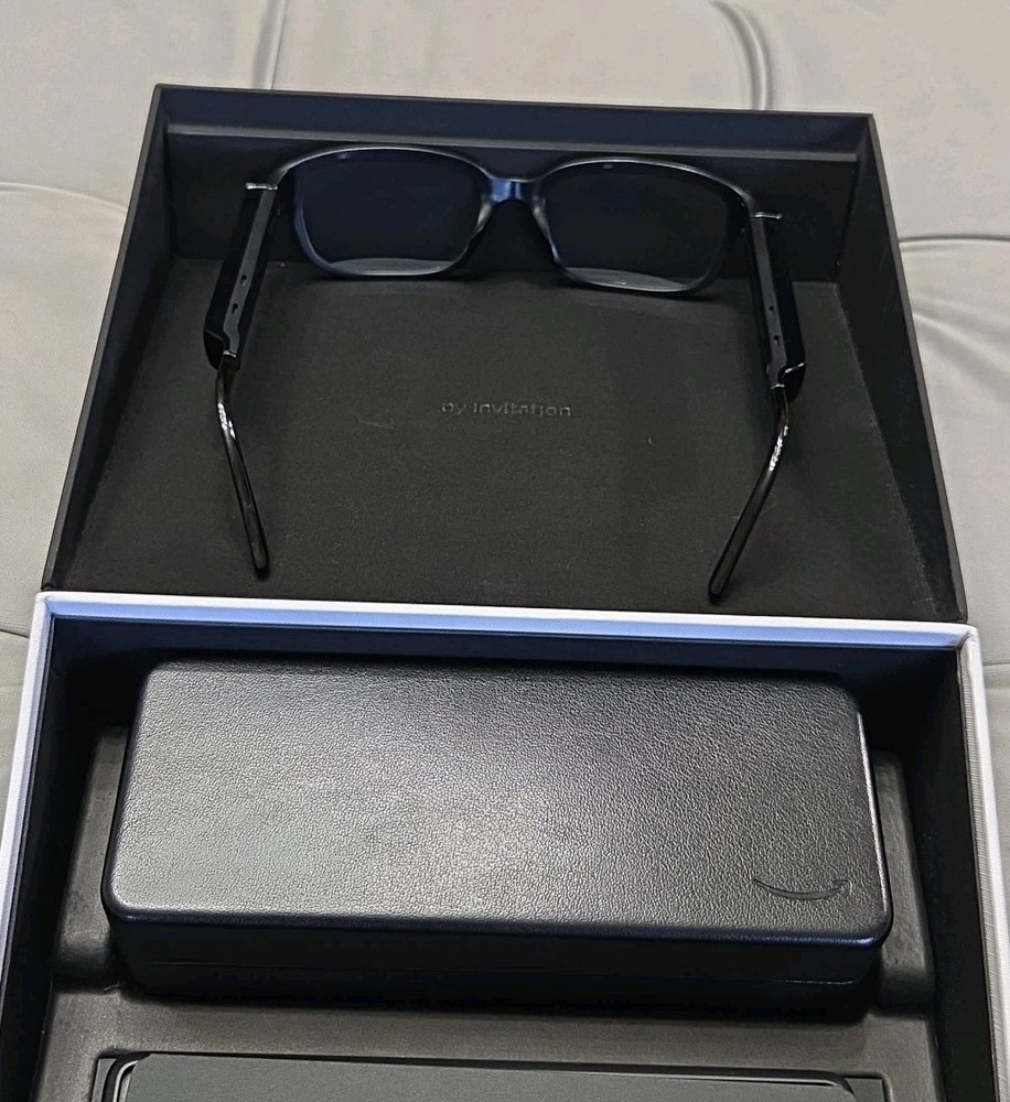 Amazon Echo Frames 1st Generation New Open Box Black Rectangle Smart Glasses