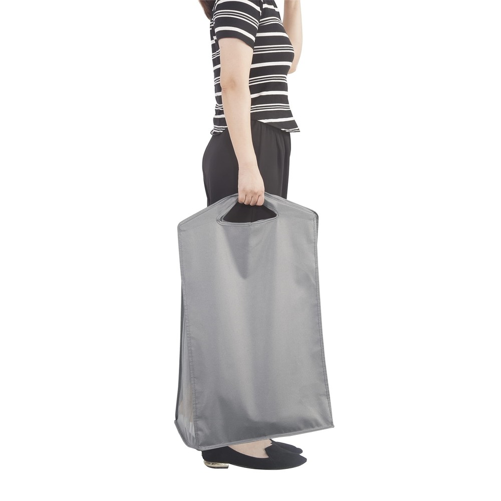 STORAGE MANIAC 2-Pack Hanging Laundry Hamper, Front See-Through Mesh Bag, Sli...