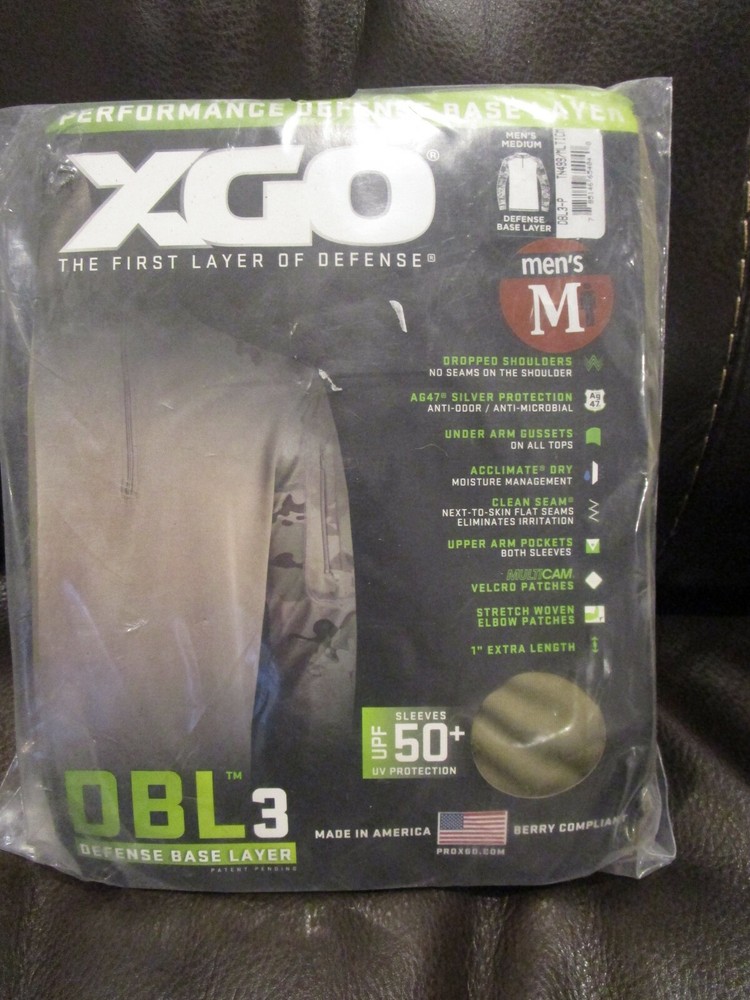 XGO DBL 3 PERFORMANCE DEFENSE BASE LAYER COMBAT SHIRT SIZE MEDIUM NEW