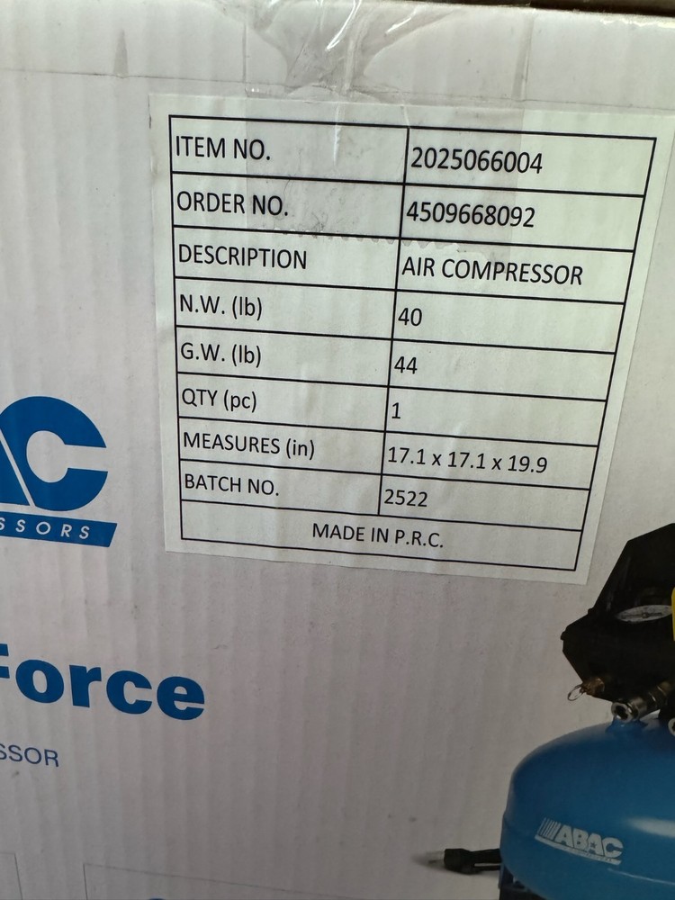 ABAC Power Force Hand Carry Compressor 2025066004