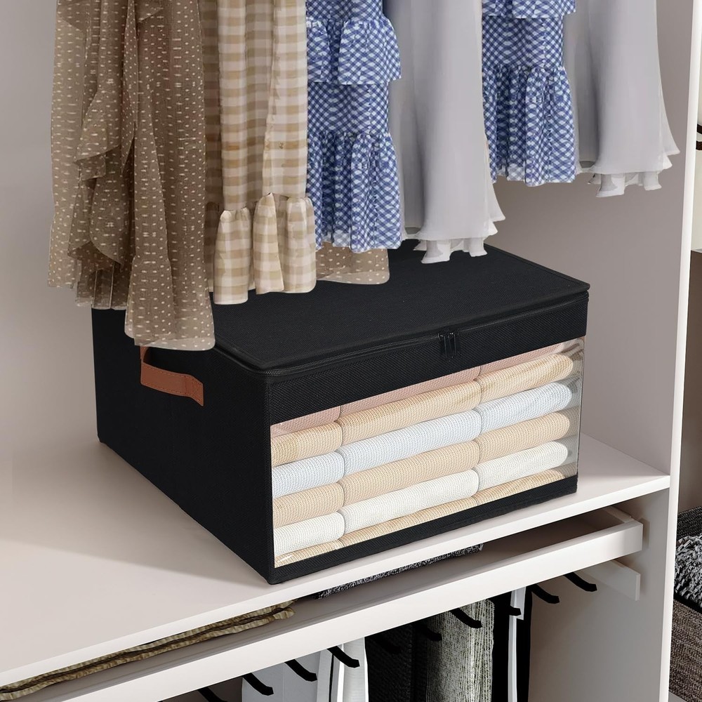 Large Hat Storage Box, Stackable Round Brim Hats Organizer Bag Container for ...