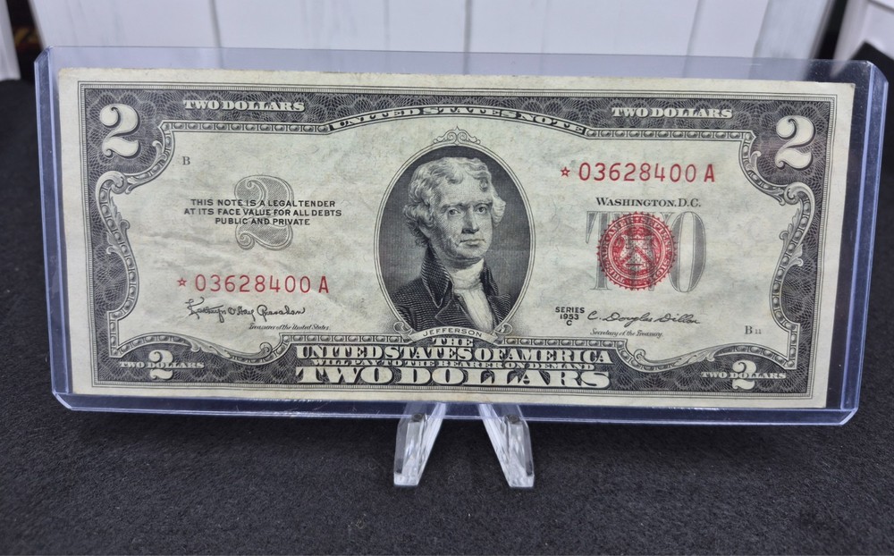 1953-C $2 Bill Red Seal Star Note