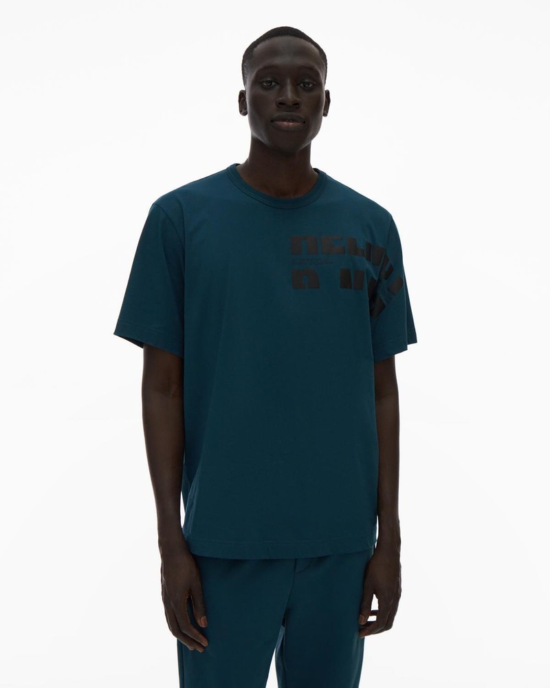 Helmut Lang Mens Micro-Mix Tee - Neptune