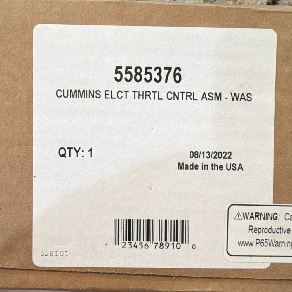 Cummins 5585376 Electronic Throttle Control New In Box