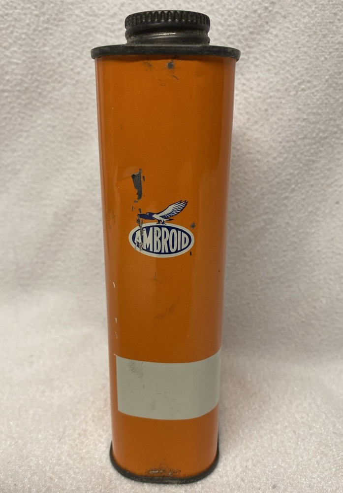 Vintage AMBROID C.A.B. DOPE THINNER Metal Can Airplane Tether Car Engine