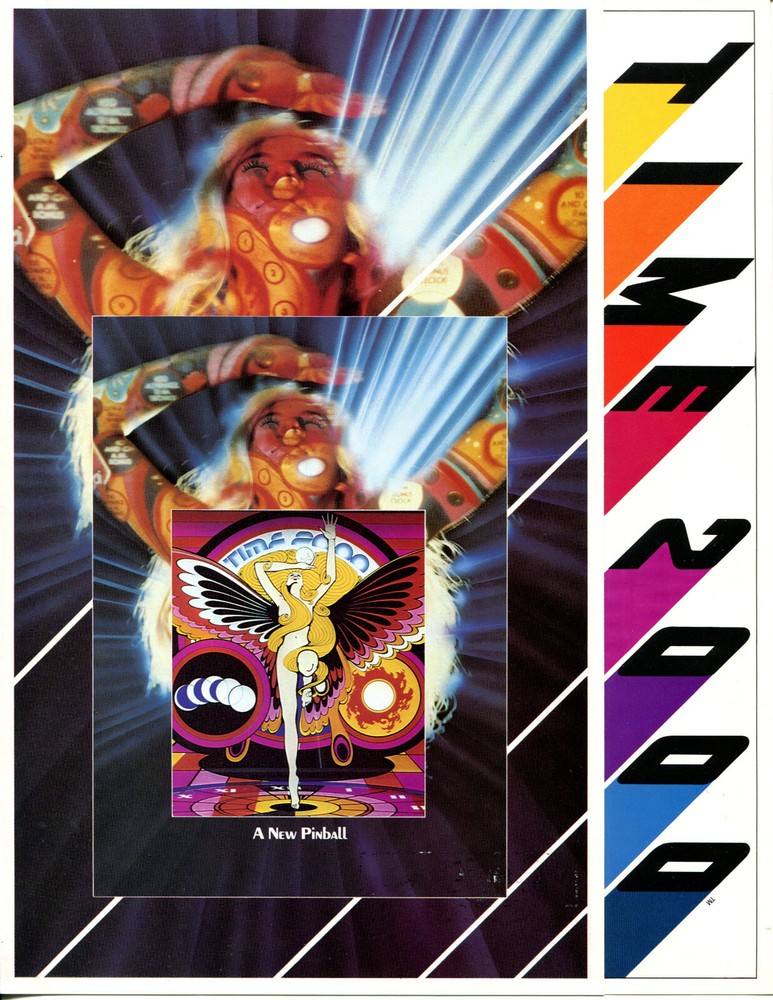 Time 2000 Atari Pinball Flyer / Brochure / Ad / Hard to Find /