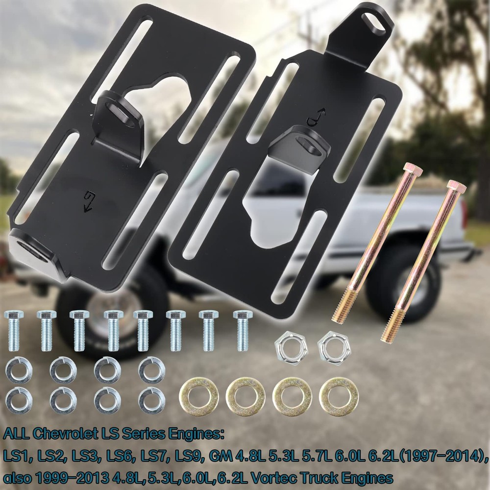 LS Conversion Engine Swap Mounts1973-1998 Square Body- Adjustable Swap Bracke...