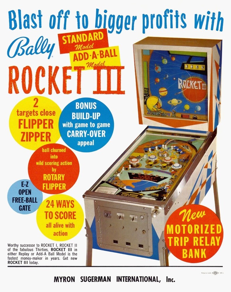 1967 Bally Rocket III Pinball Machine Rubber Ring Kit