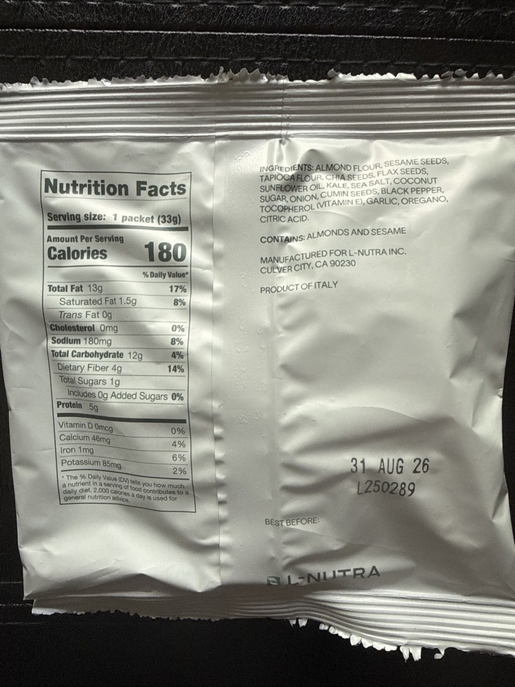 Prolon Almond and Kale Crackers