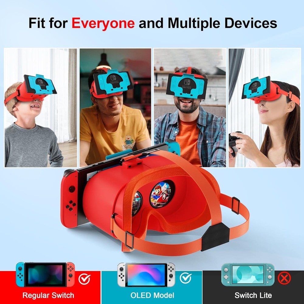 Upgraded Virtual Reality Glasses VR Headset for Nintendo Switch & Switch OLED