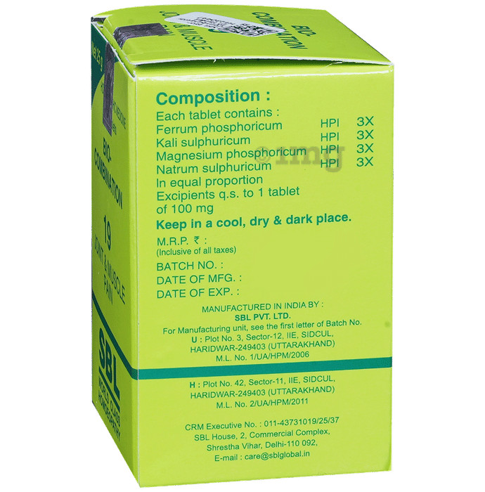 SBL Bio Combination 19 Tablets(25g)