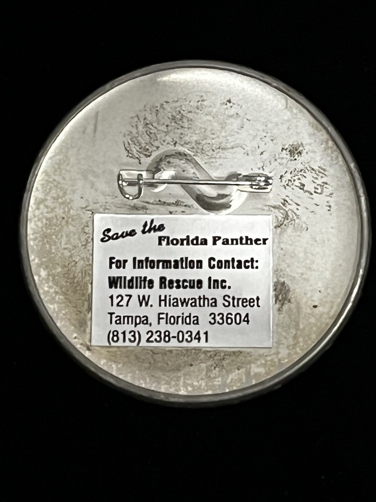 Vintage Florida Panther Button Pin