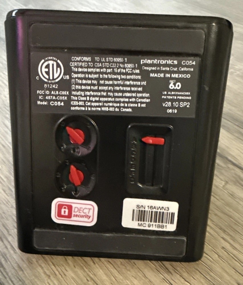 PLANTRONICS WIRELESS HEADSET SYSTEM