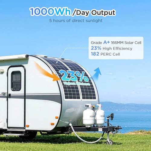 400W Flexible Solar Panel Set (2x200W), Cool-Running White Design, 200W (2PCS)