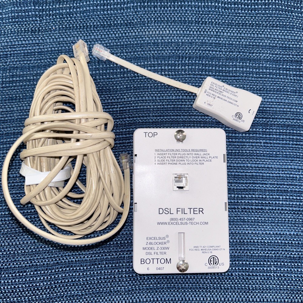 Excelsus Z-BLOCKER Z-330W DSL Filter BOTTOM Wall mount with extras