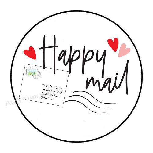 HAPPY MAIL ENVELOPE SEALS LABELS STICKERS