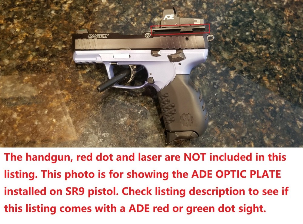 Ade Advanced Optics Red Dot Mount Plate for Ruger SR9,SR9c,SR40,