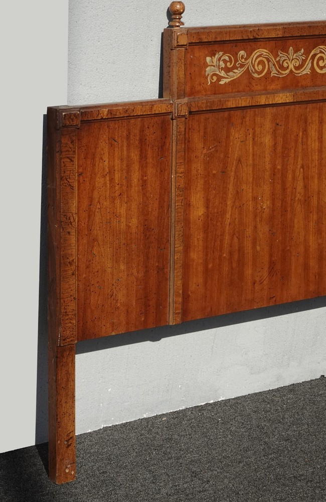 Vintage Mid Century Modern Brown Low Profile King Headboard