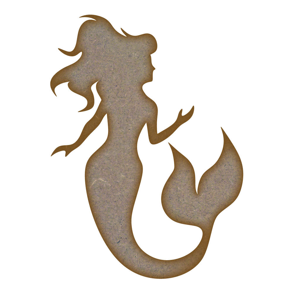 Mermaid 4 MDF Laser Cut Craft Blanks in Various Sizes