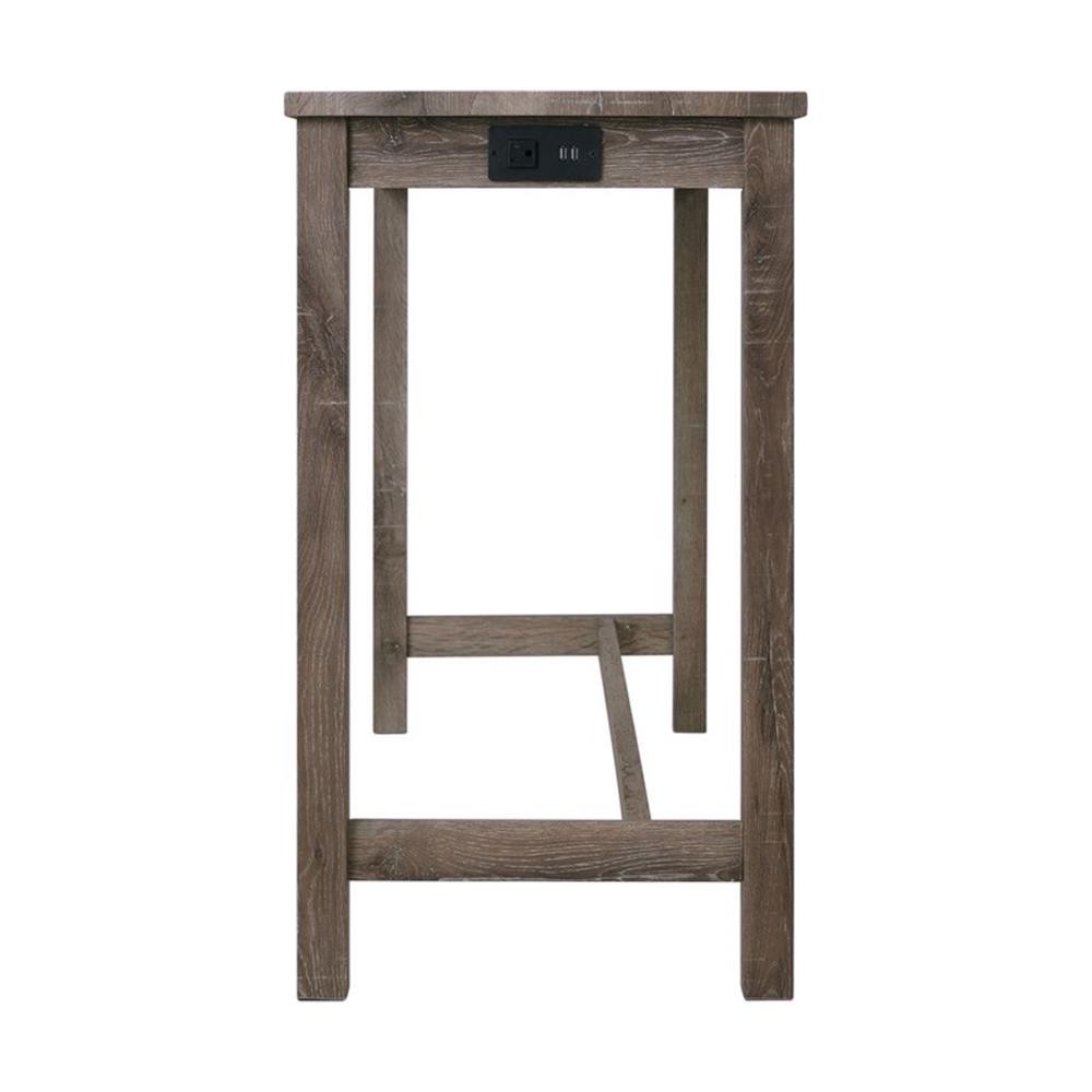Pemberly Row Transitional Multipurpose Bar Table Set in Gray