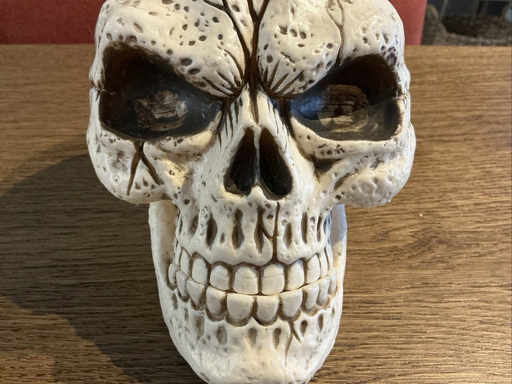 Skull Figurine Halloween Decor Rustic Look