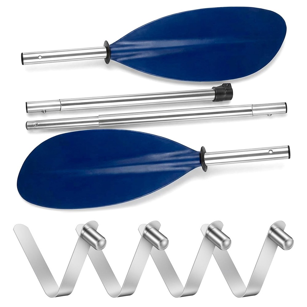 Apojgitn 8 Pcs Kayak Paddle Spring Snap Clips, Stainless One Size, Sliver