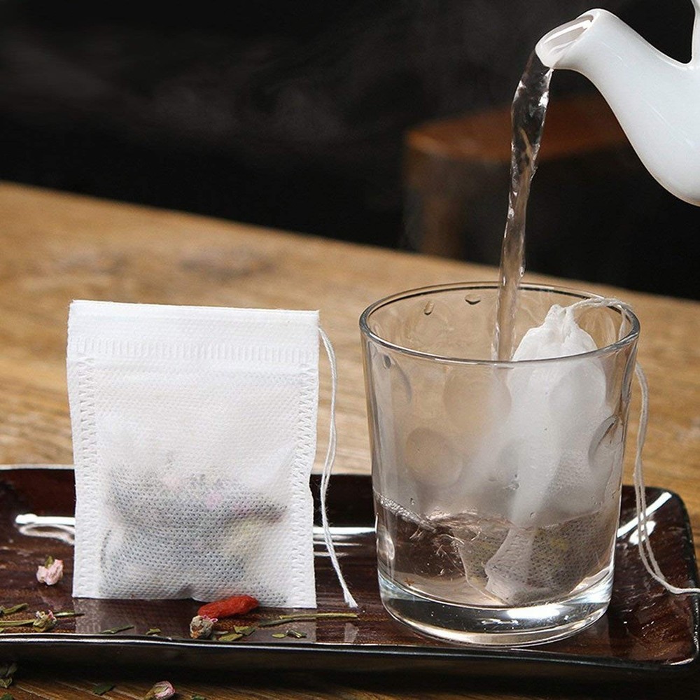 400 Pcs Tea Filter Bags Disposable Empty Tea Bags Drawstring Seal Tea Infuser...