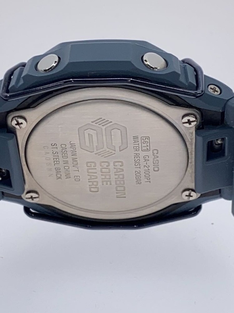 CASIO Quartz Watch G SHOCK Digital Rubber BLK BLU