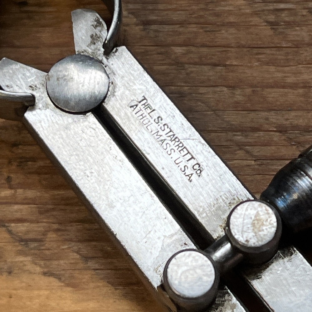 Starrett No. Inside Caliper W/Square Legs, 5" legs - split nut