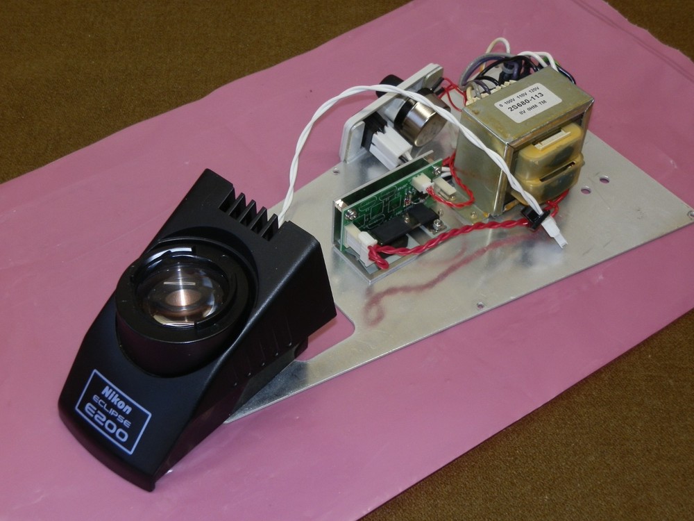 Nikon Microscope E200 LED Power Supply, Lamp, Switch and Rheostat Assembly