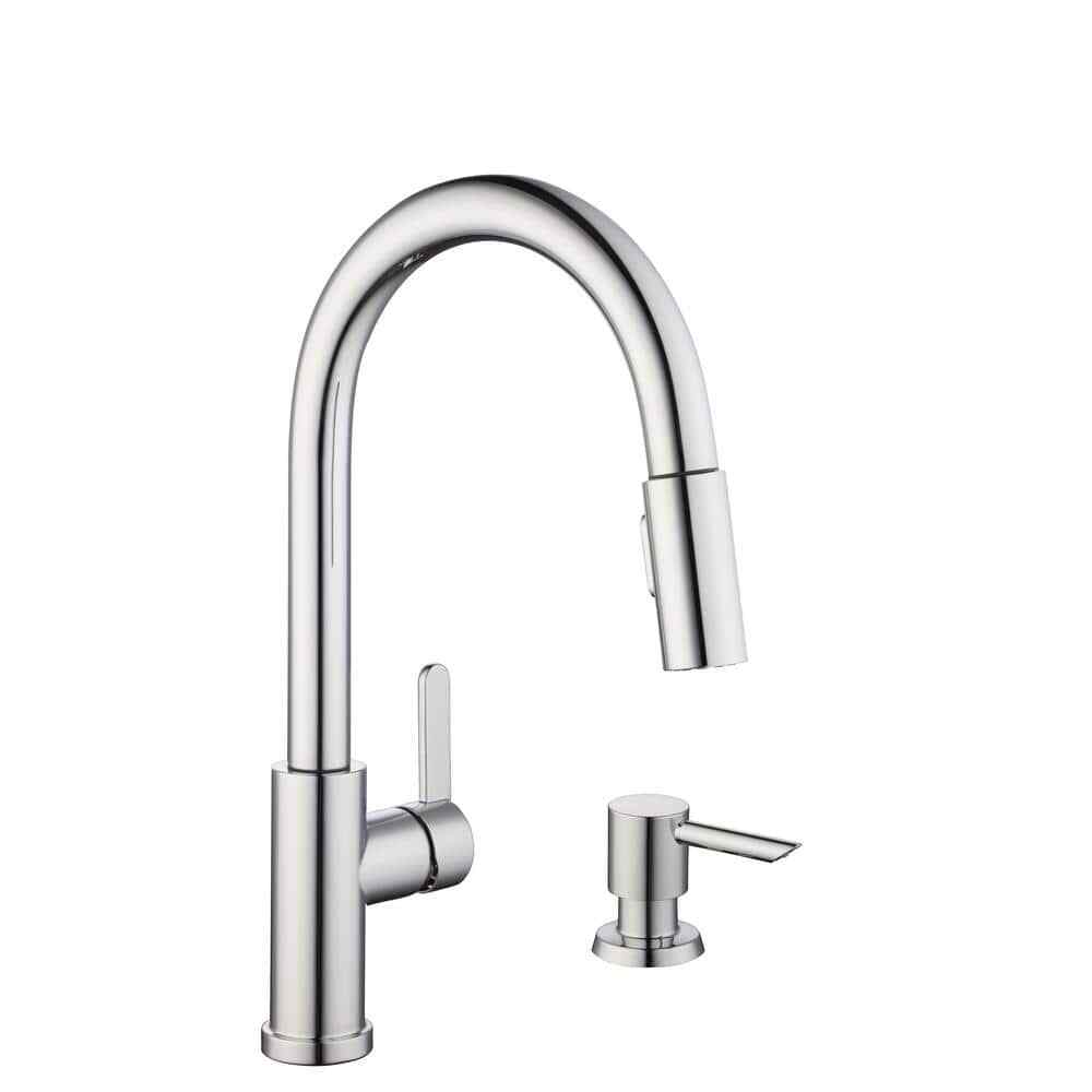 Glacier Bay Paulina Single-Handle Pull-Down Sprayer Kitchen Faucet in Chrome