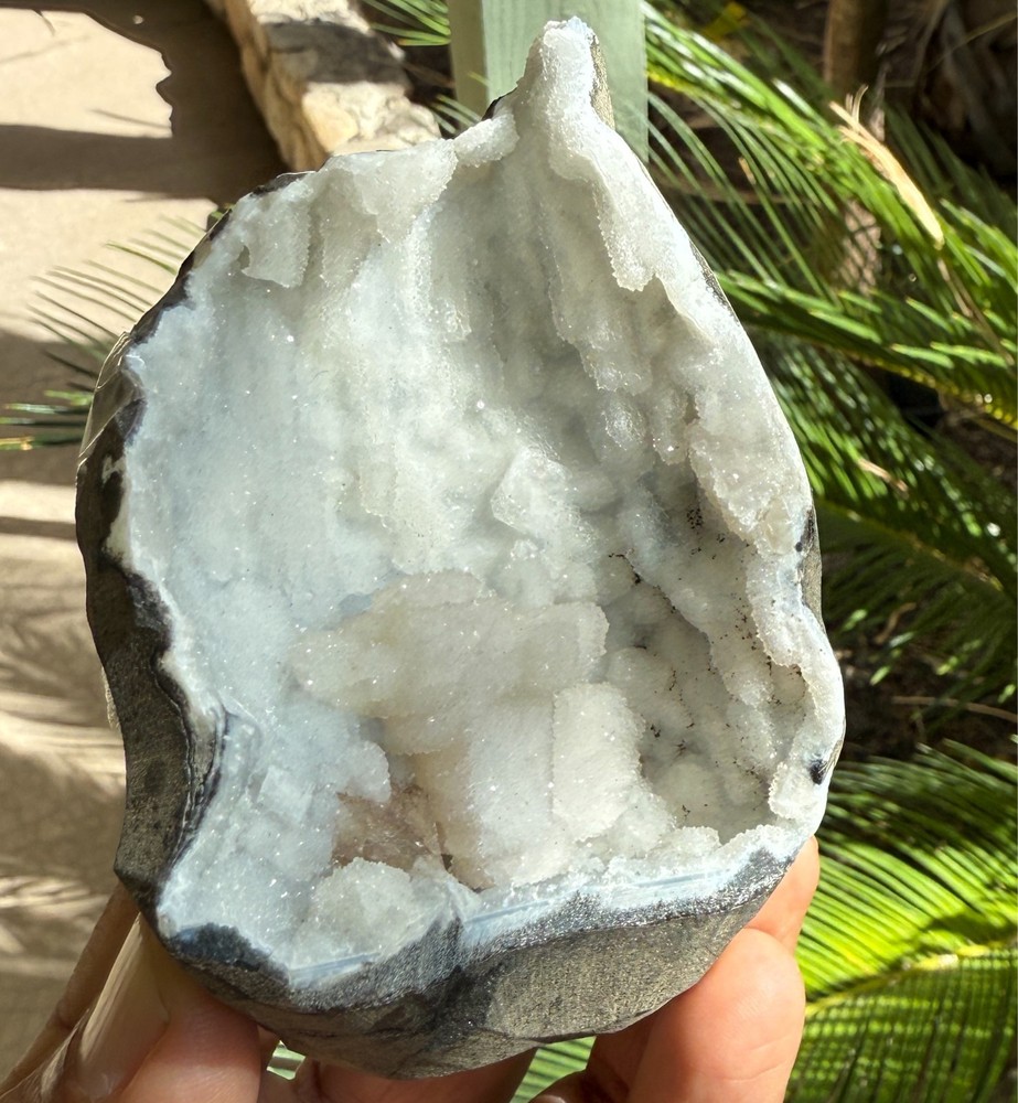 302 grams coated CALCITE On White CHALCEDONY